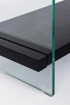 Online Bizzotto LIBRERIA 2 CASSETTI NERA - LINE WOOD