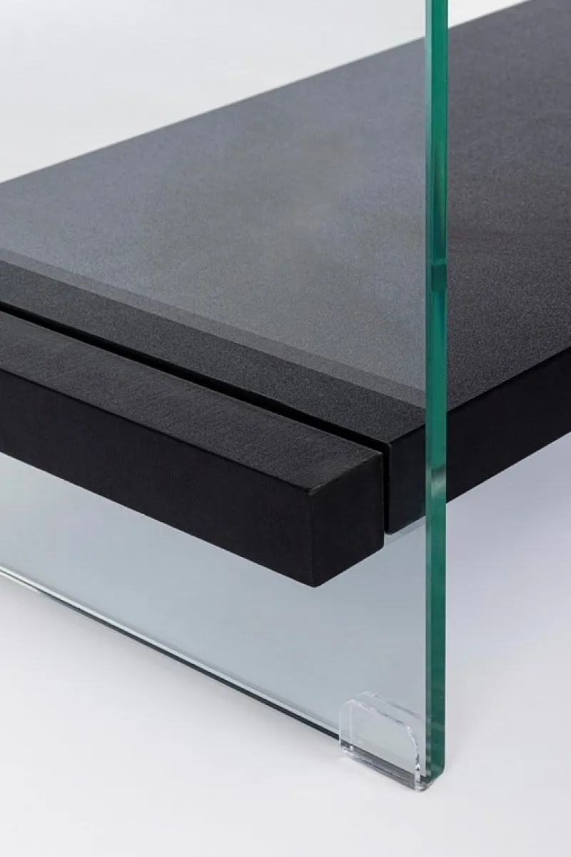 Online Bizzotto LIBRERIA 2 CASSETTI NERA - LINE WOOD