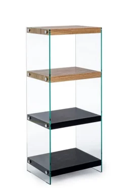 Hot Bizzotto LIBRERIA 4 PIANI NERA - LINE WOOD