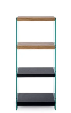 Hot Bizzotto LIBRERIA 4 PIANI NERA - LINE WOOD