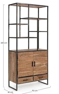 Outlet Bizzotto LIBRERIA IN LEGNO - ELMER