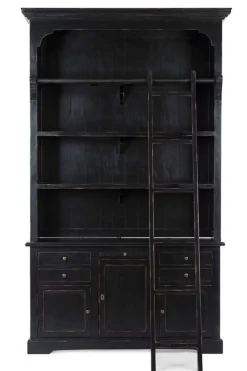 Outlet Bizzotto LIBRERIA IN LEGNO NERO - JEFFERSON