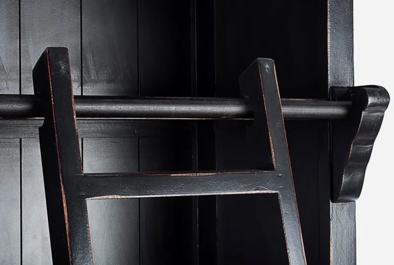 Outlet Bizzotto LIBRERIA IN LEGNO NERO - JEFFERSON