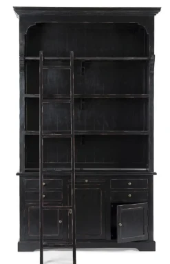 Outlet Bizzotto LIBRERIA IN LEGNO NERO - JEFFERSON