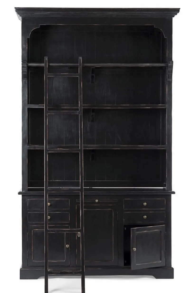 Outlet Bizzotto LIBRERIA IN LEGNO NERO - JEFFERSON