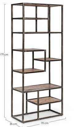 Discount Bizzotto LIBRERIA IN METALLO - ELMER