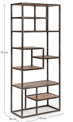 Discount Bizzotto LIBRERIA IN METALLO - ELMER