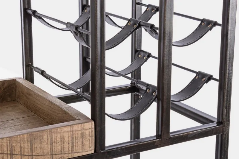 Outlet Bizzotto MOBILE PORTABOTTIGLIE IN ACCIAIO - ELMER