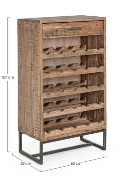 Best Bizzotto MOBILE PORTABOTTIGLIE IN LEGNO - ELMER