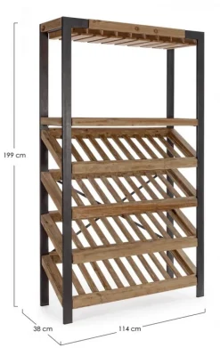 Best Bizzotto MOBILE PORTABOTTIGLIE IN LEGNO - KANTIN