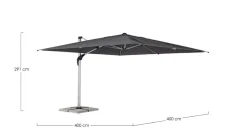 New Bizzotto OMBRELLONE BRACCIO ARIES 4X4 ANOD-GRI T