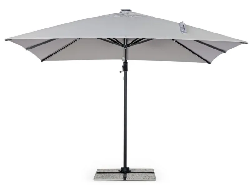 Bizzotto OMBRELLONE BRACCIO CON LED IN ALLUMINIO 3X3 ANTRACITE - INES