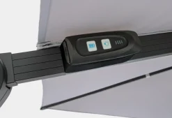 Bizzotto OMBRELLONE BRACCIO CON LED IN ALLUMINIO 3X3 ANTRACITE - INES