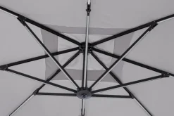 Bizzotto OMBRELLONE BRACCIO CON LED IN ALLUMINIO 3X3 ANTRACITE - INES