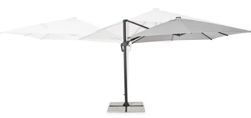Bizzotto OMBRELLONE BRACCIO CON LED IN ALLUMINIO 3X3 ANTRACITE - INES