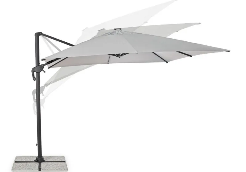 Bizzotto OMBRELLONE BRACCIO CON LED IN ALLUMINIO 3X3 ANTRACITE - INES