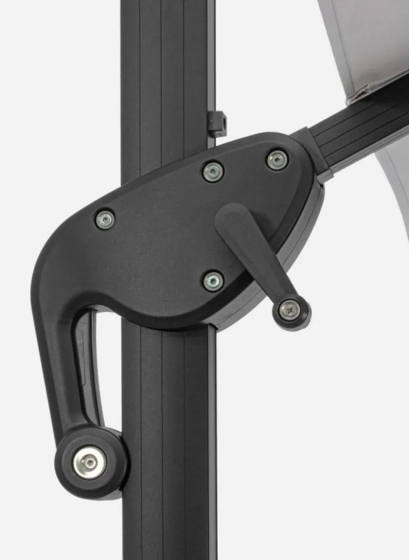 Bizzotto OMBRELLONE BRACCIO CON LED IN ALLUMINIO 3X3 ANTRACITE - INES