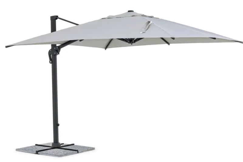 Best Bizzotto OMBRELLONE BRACCIO IN ALLUMINIO 3X3 ANTRACITE - INES