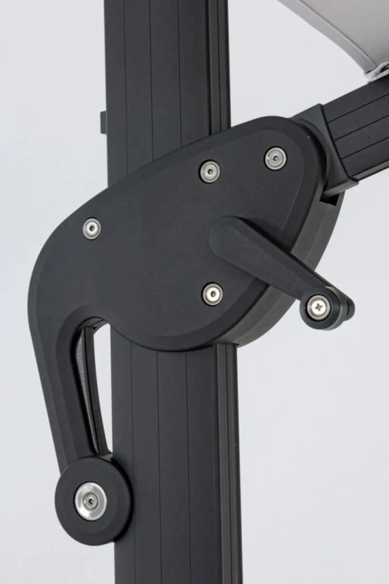 Best Bizzotto OMBRELLONE BRACCIO IN ALLUMINIO 3X3 ANTRACITE - INES