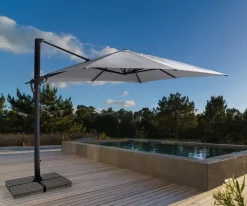 Best Bizzotto OMBRELLONE BRACCIO IN ALLUMINIO 3X3 ANTRACITE - INES