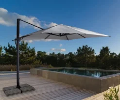 Best Bizzotto OMBRELLONE BRACCIO IN ALLUMINIO 3X3 ANTRACITE - INES