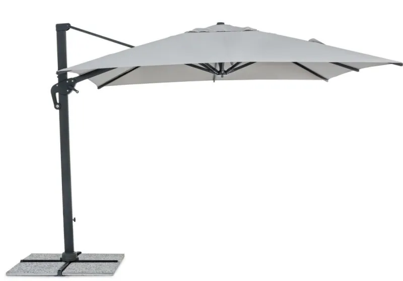 Best Bizzotto OMBRELLONE BRACCIO IN ALLUMINIO 3X3 ANTRACITE - INES