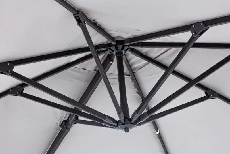 Best Bizzotto OMBRELLONE BRACCIO IN ALLUMINIO 3X3 ANTRACITE - INES