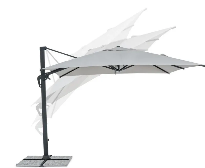 Best Bizzotto OMBRELLONE BRACCIO IN ALLUMINIO 3X3 ANTRACITE - INES