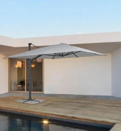 Clearance Bizzotto OMBRELLONE BRACCIO IN ALLUMINIO 4X4 ANTRACITE - INES