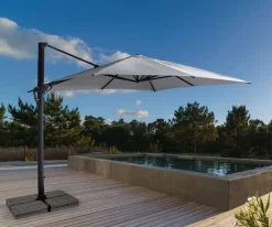 Clearance Bizzotto OMBRELLONE BRACCIO IN ALLUMINIO 4X4 ANTRACITE - INES