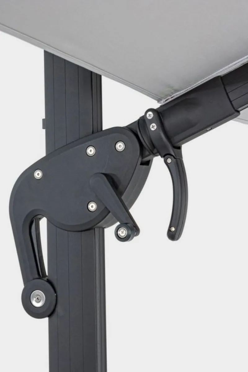 Best Bizzotto OMBRELLONE BRACCIO IN ALLUMINIO 3X4 ANTRACITE - INES