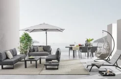 Best Bizzotto OMBRELLONE BRACCIO IN ALLUMINIO 3X4 ANTRACITE - INES