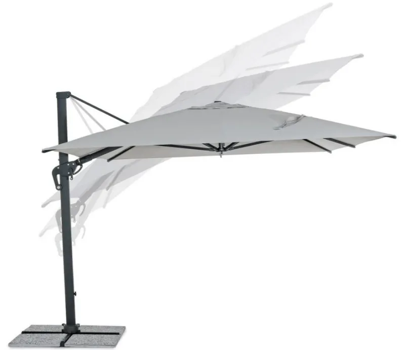 Best Bizzotto OMBRELLONE BRACCIO IN ALLUMINIO 3X4 ANTRACITE - INES