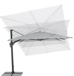 Best Bizzotto OMBRELLONE BRACCIO IN ALLUMINIO 3X4 ANTRACITE - INES