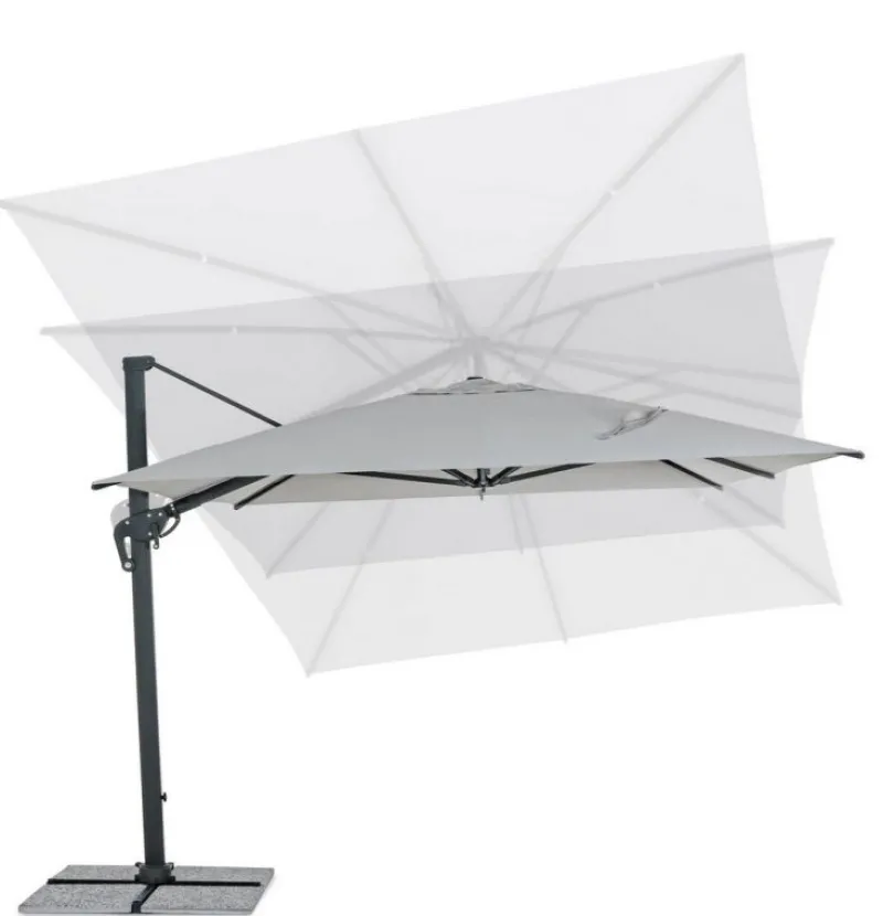 Best Bizzotto OMBRELLONE BRACCIO IN ALLUMINIO 3X4 ANTRACITE - INES