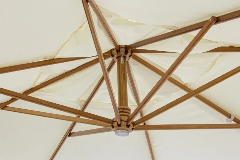 Discount Bizzotto OMBRELLONE BRACCIO IN LEGNO 3X4 ECRU - CAPUA