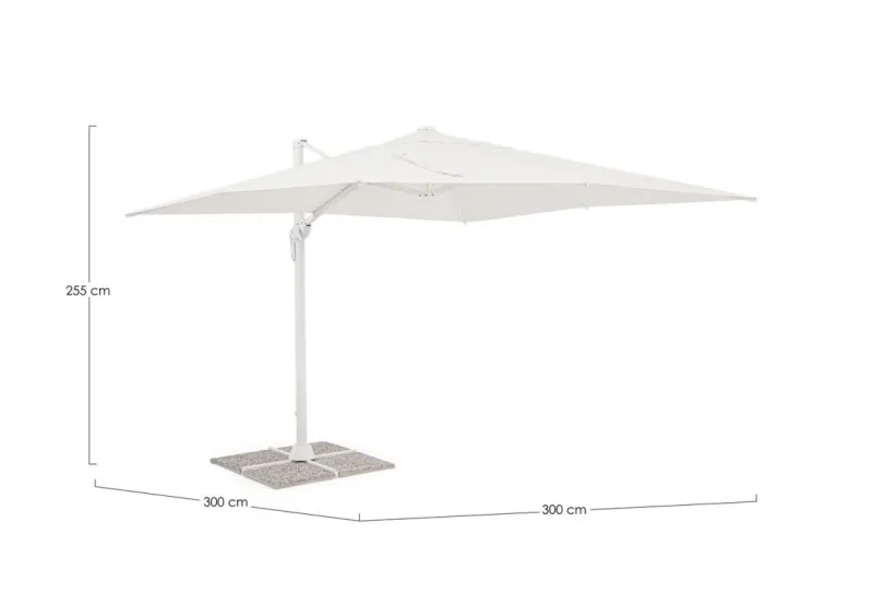 Bizzotto OMBRELLONE BRACCIO VEGA 3X3 BIANCO