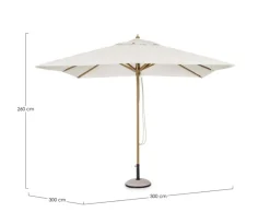 Online Bizzotto OMBRELLONE ECLIPSE 3X3 NATURALE