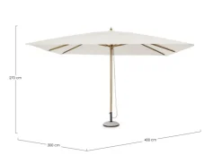 Discount Bizzotto OMBRELLONE ECLIPSE 3X4 NATURALE