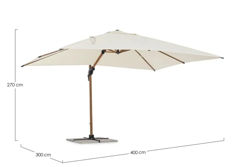 Bizzotto OMBRELLONE IN ALLUMINIO 3X4 BEIGE - ORION