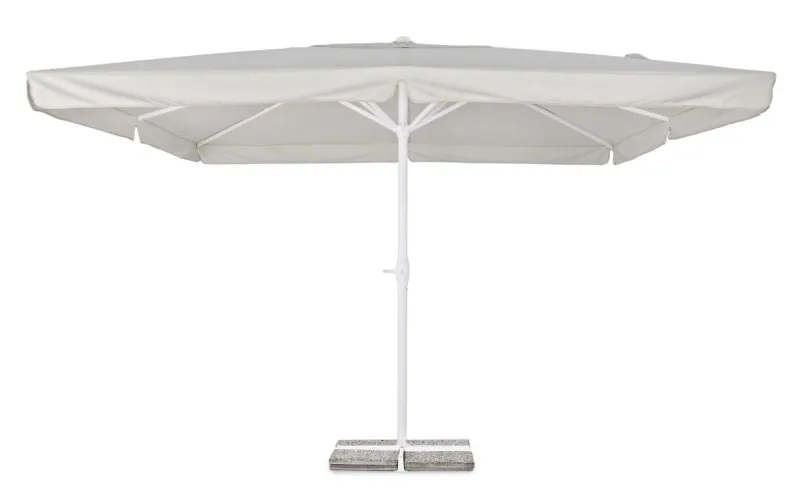 Best Bizzotto OMBRELLONE IN ALLUMINIO 4X4 BIANCO GRIGIO - ALGHERO