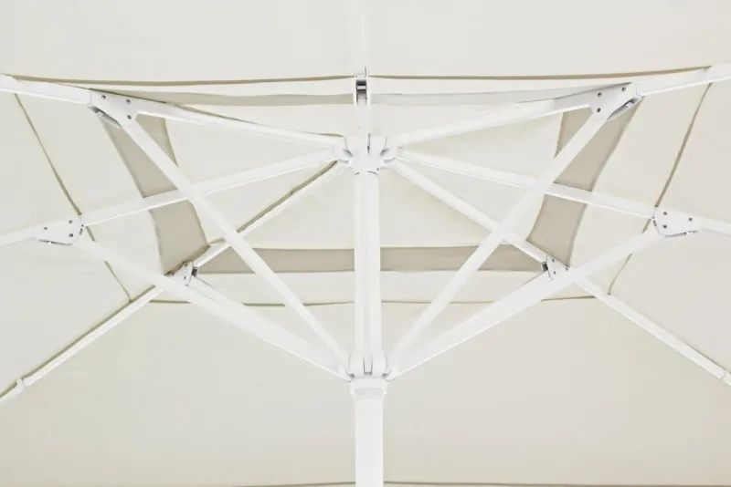 Best Bizzotto OMBRELLONE IN ALLUMINIO 4X4 BIANCO GRIGIO - ALGHERO