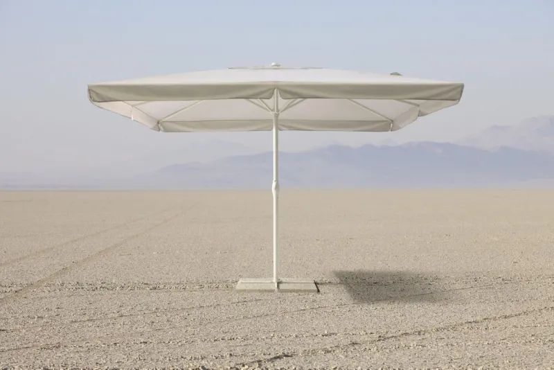 Best Bizzotto OMBRELLONE IN ALLUMINIO 4X4 BIANCO GRIGIO - ALGHERO