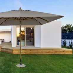 Discount Bizzotto OMBRELLONE IN ALLUMINIO 3X4 TORTORA - ECLIPSE