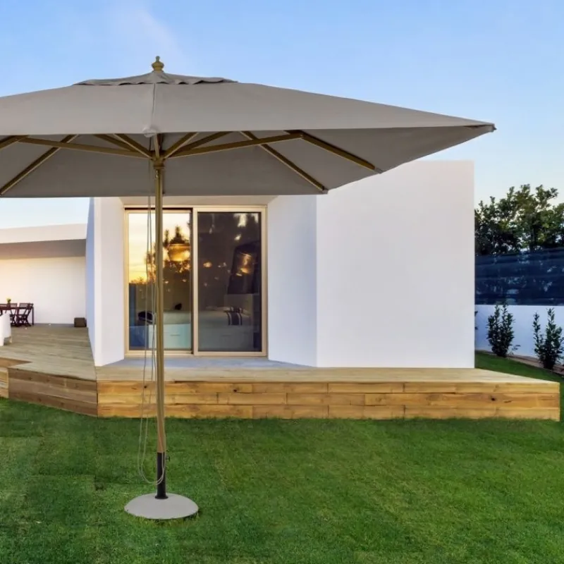 Discount Bizzotto OMBRELLONE IN ALLUMINIO 3X4 TORTORA - ECLIPSE