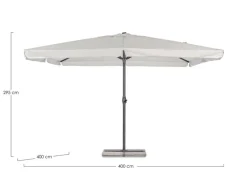 Hot Bizzotto OMBRELLONE IN ALLUMINIO 4X4 GRIGIO ANTRACITE - ALGHERO