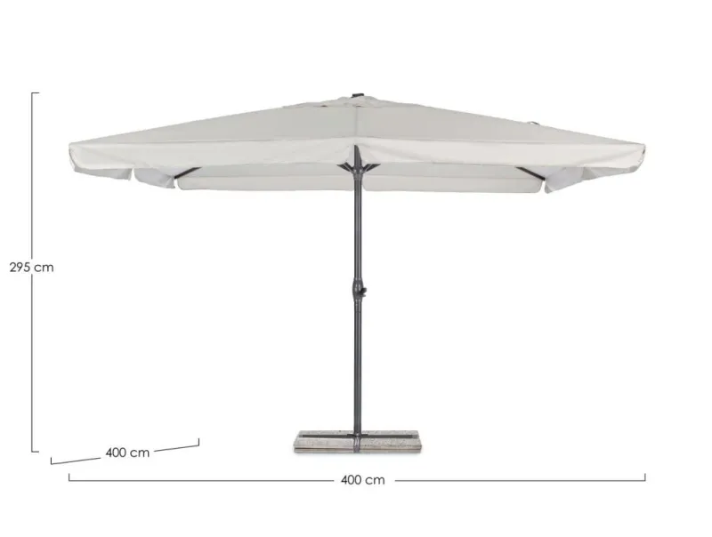 Hot Bizzotto OMBRELLONE IN ALLUMINIO 4X4 GRIGIO ANTRACITE - ALGHERO