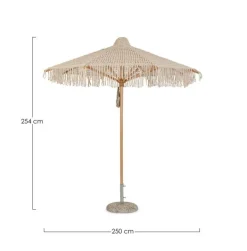 New Bizzotto OMBRELLONE MACRAME 2.5M NAT