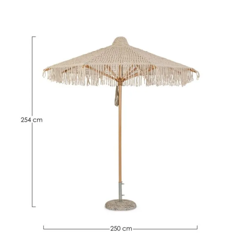 New Bizzotto OMBRELLONE MACRAME 2.5M NAT