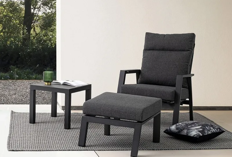 Online Bizzotto OTTOMAN IN ALLUMINIO ANTRACITE JX55 - KLEDI